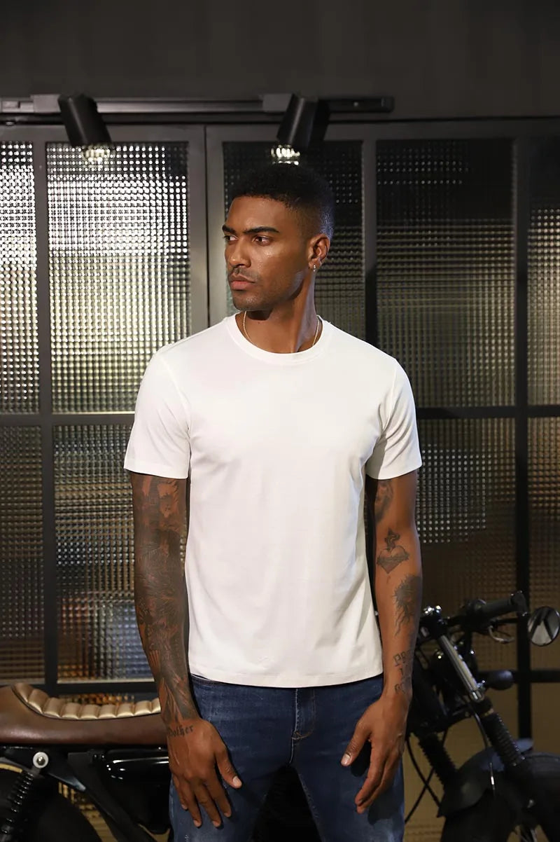 2026 MRMT Cotton Mens Blank T-Shirt Crew Neck Solid Color Casual Bottoming Men Tops Tees Shirt For Male Man T Shirts Clothing
