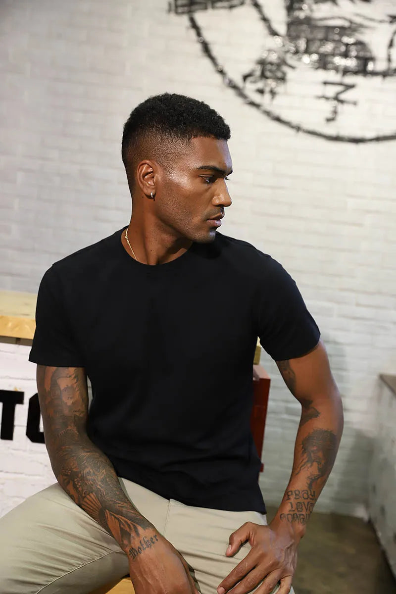2026 MRMT Cotton Mens Blank T-Shirt Crew Neck Solid Color Casual Bottoming Men Tops Tees Shirt For Male Man T Shirts Clothing