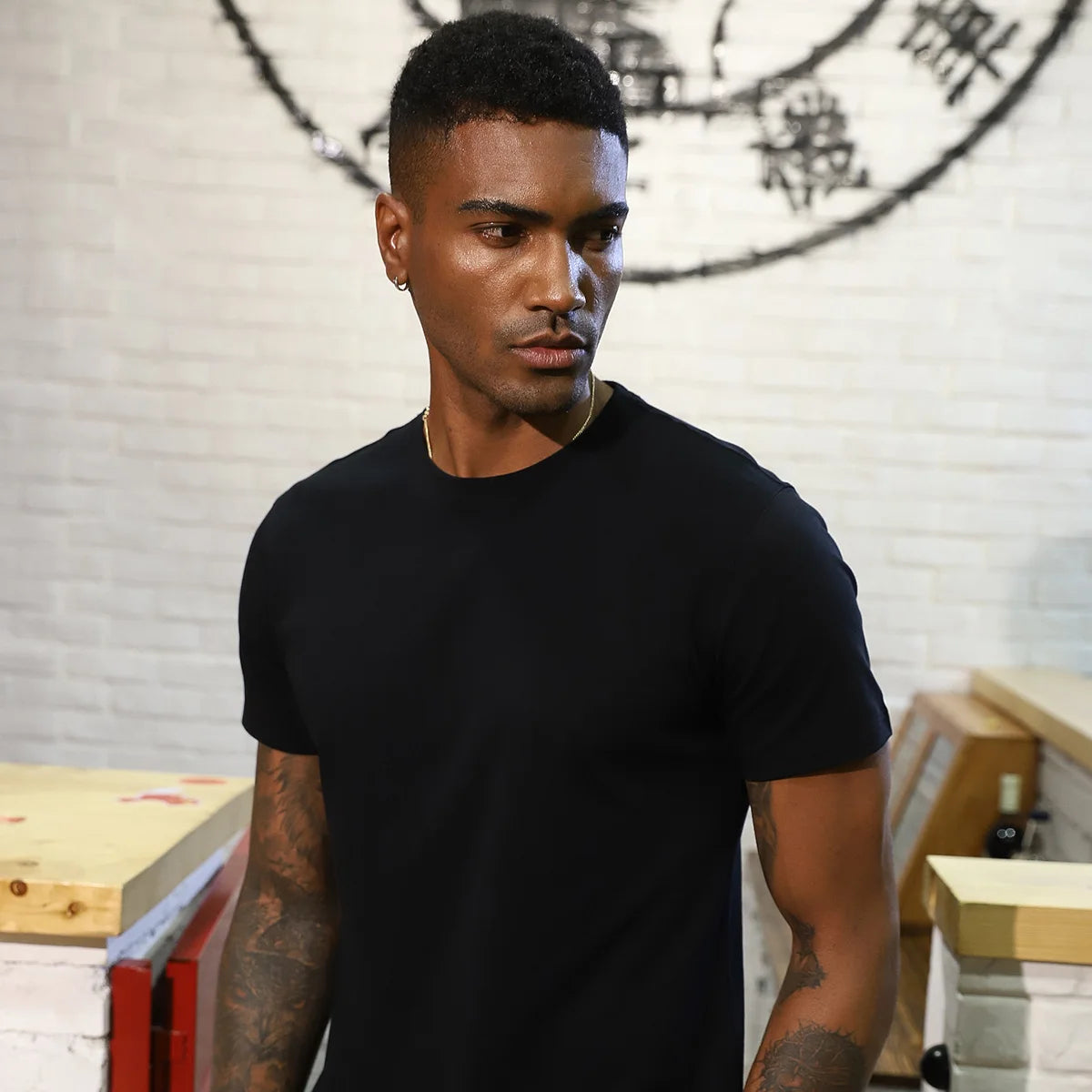 2026 MRMT Cotton Mens Blank T-Shirt Crew Neck Solid Color Casual Bottoming Men Tops Tees Shirt For Male Man T Shirts Clothing