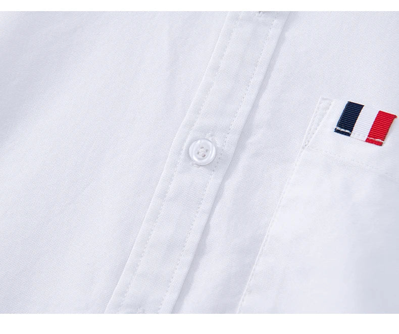 Pure Cotton, Men's Fashion Business Comfortable Slim British Style Youth Solid Color Work Leisure All Breathable Cotton Shirt