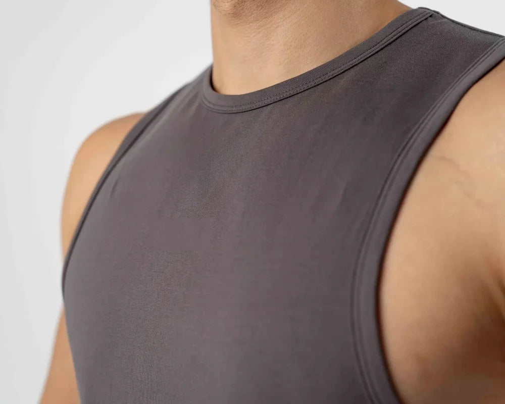 Mens Summer Cotton Workout Casual Tank Top Sleeveless Sportswear Shirt Gym Clothing Bodybuilding Undershirt Fitness Running Vest