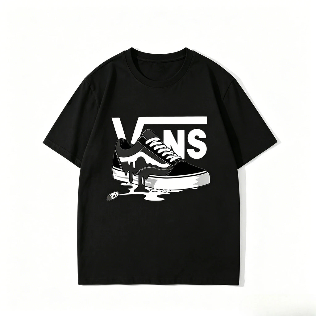 Men's Summer Pure Cotton Fashionable Hip-hop Clothing Printed Short-sleeved Sweat-absorbing and Breathable Men and Women T-shirt