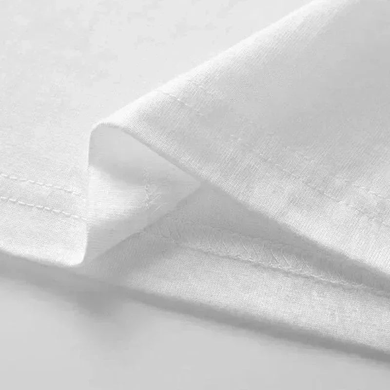 2026 Fashionable and High-end Pure Cotton Short-sleeved Men's and Women's Round-neck Casual Short-sleeved Shirts