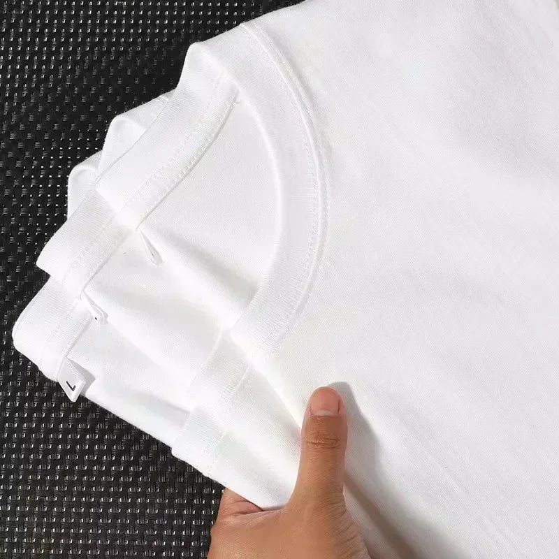 Men's Summer Pure Cotton Fashionable Hip-hop Clothing Printed Short-sleeved Sweat-absorbing and Breathable Men and Women T-shirt