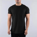 Cotton Gym T-shirt Men Summer Fitness Clothing O-Neck Short Sleeve T shirt Slim Fit Tshirt Bodybuilding Workout Tees Tops