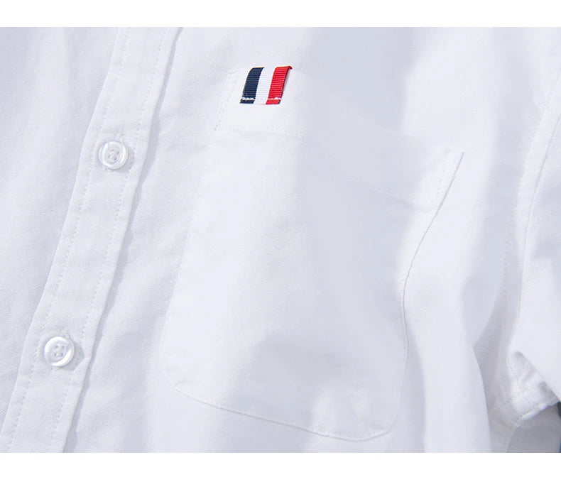 Pure Cotton, Men's Fashion Business Comfortable Slim British Style Youth Solid Color Work Leisure All Breathable Cotton Shirt