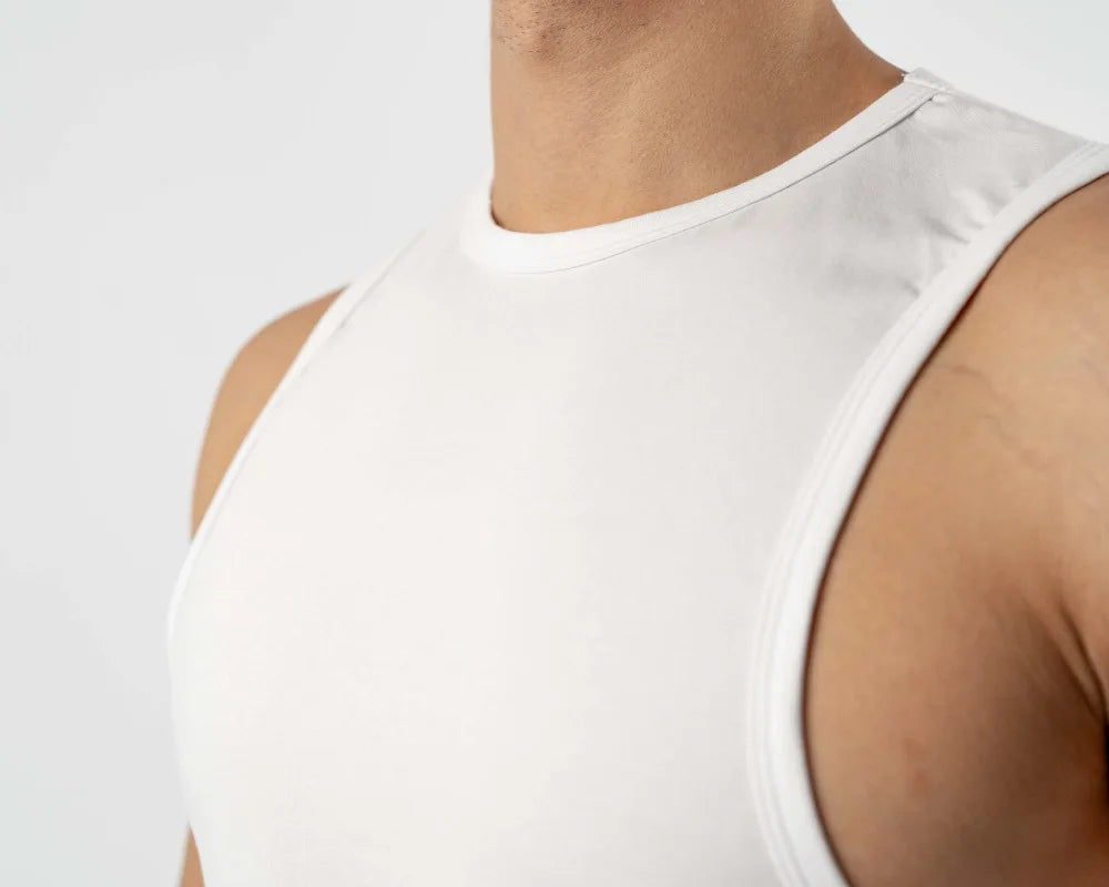 Mens Summer Cotton Workout Casual Tank Top Sleeveless Sportswear Shirt Gym Clothing Bodybuilding Undershirt Fitness Running Vest