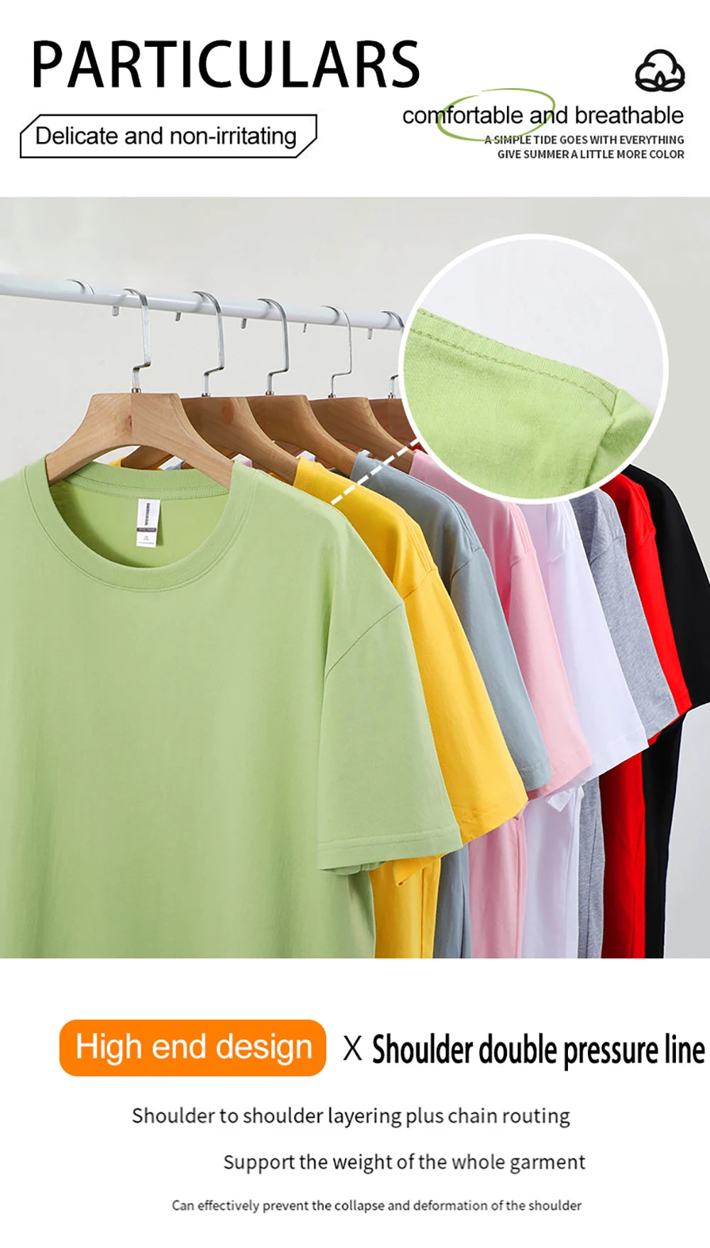 Mens Loose Cotton Solid Basics T-shirts All-match Fashion Brand Trend Couple Clothing Tees Мужская летняя хлопковая футболка