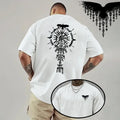 Cotton Mens T-shirt Printing Casual Short Sleeve Outdoors Fitness Sports Jogging Loose Tees Black White Running T-shirt Summer