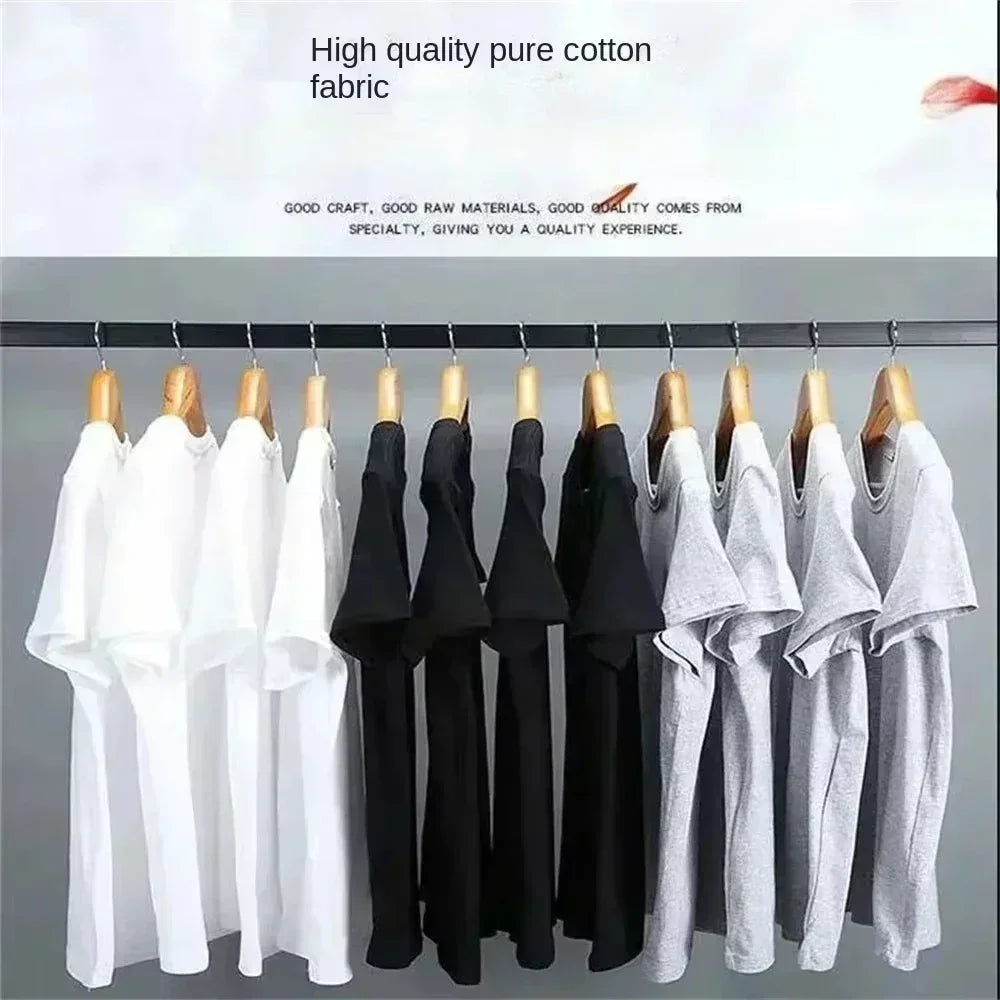 Men's Summer Pure Cotton Fashionable Hip-hop Clothing Printed Short-sleeved Sweat-absorbing and Breathable Men and Women T-shirt