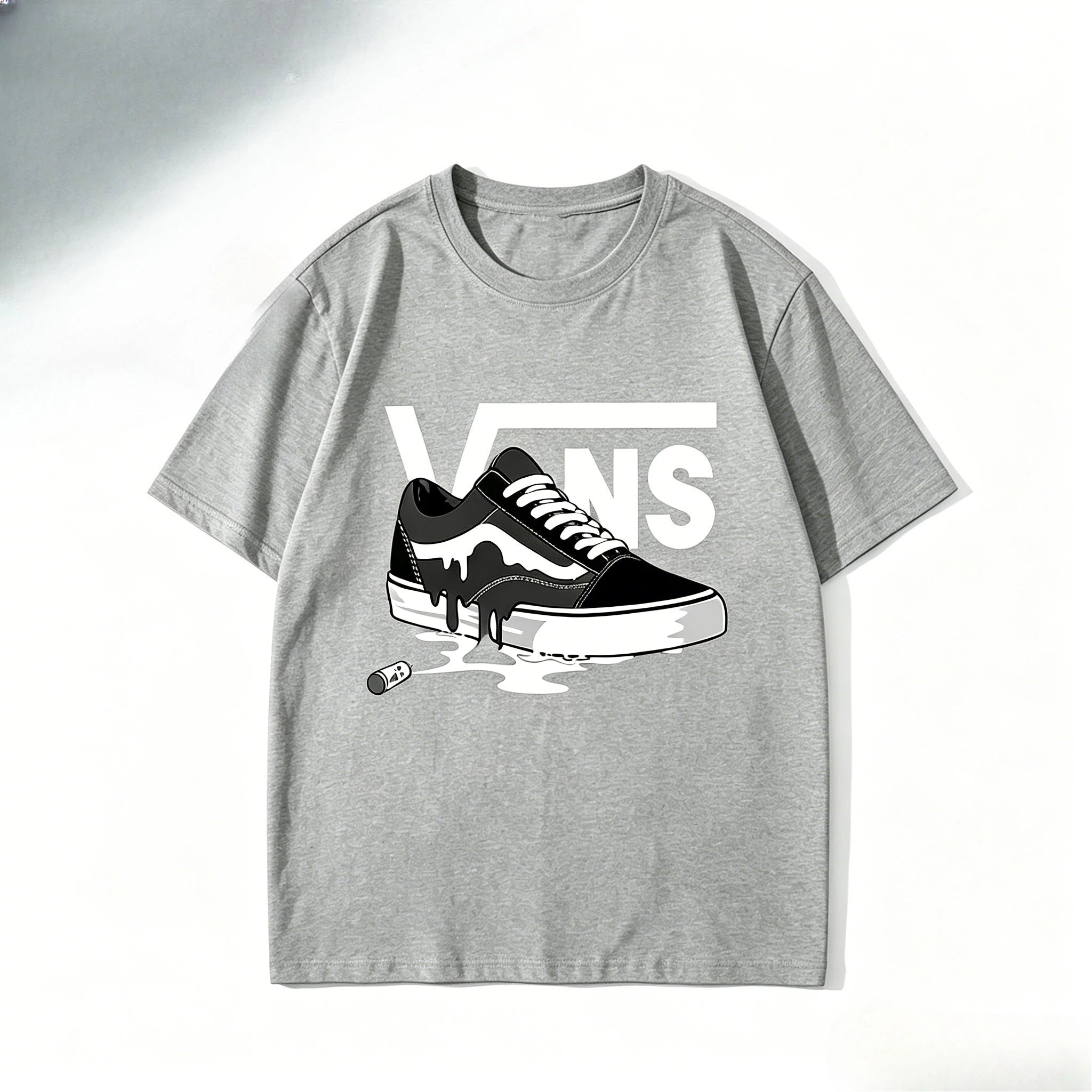 Men's Summer Pure Cotton Fashionable Hip-hop Clothing Printed Short-sleeved Sweat-absorbing and Breathable Men and Women T-shirt