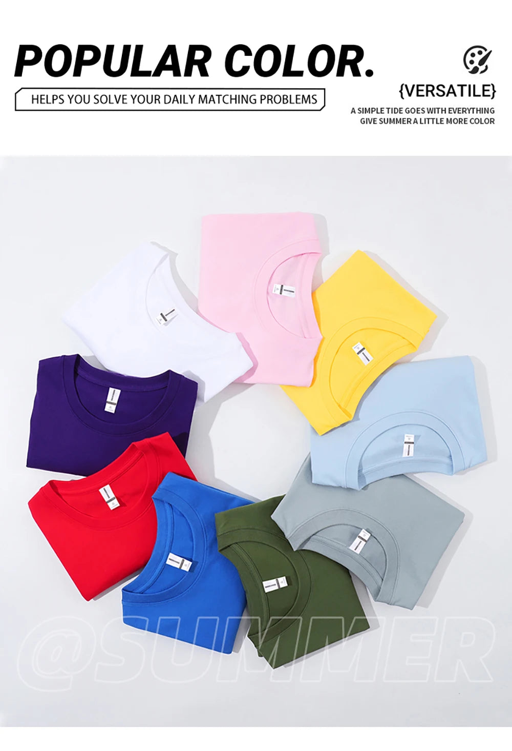 Mens Loose Cotton Solid Basics T-shirts All-match Fashion Brand Trend Couple Clothing Tees Мужская летняя хлопковая футболка