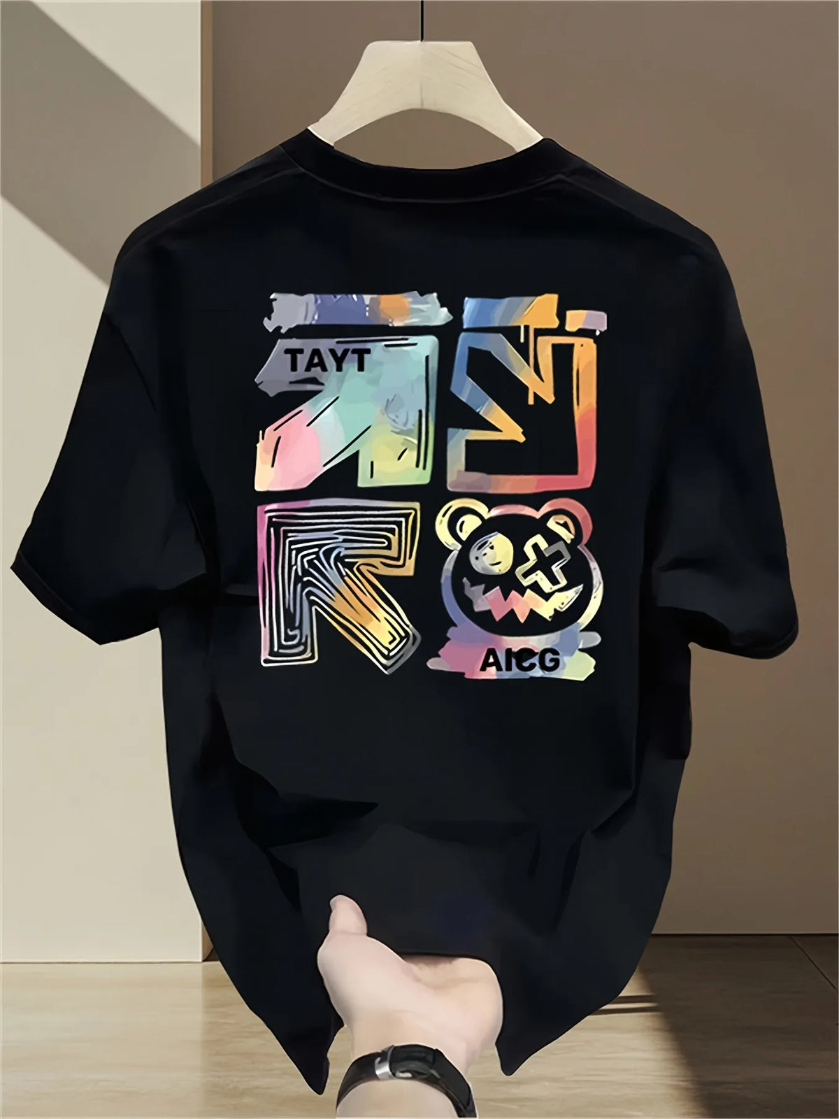 Mens 100% Cotton Suitable for Summer Fashion Brand Printed Short-sleeved Casual Outdoor Multi-functional Breathable Shirt Trendy