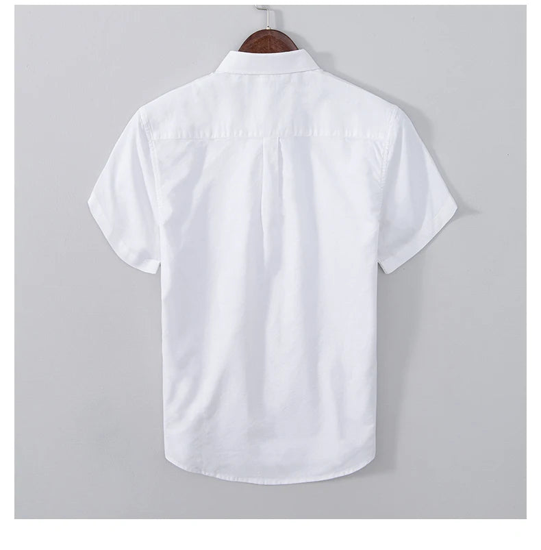 Pure Cotton, Men's Fashion Business Comfortable Slim British Style Youth Solid Color Work Leisure All Breathable Cotton Shirt