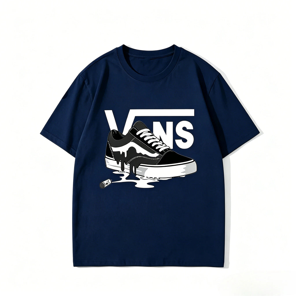 Men's Summer Pure Cotton Fashionable Hip-hop Clothing Printed Short-sleeved Sweat-absorbing and Breathable Men and Women T-shirt