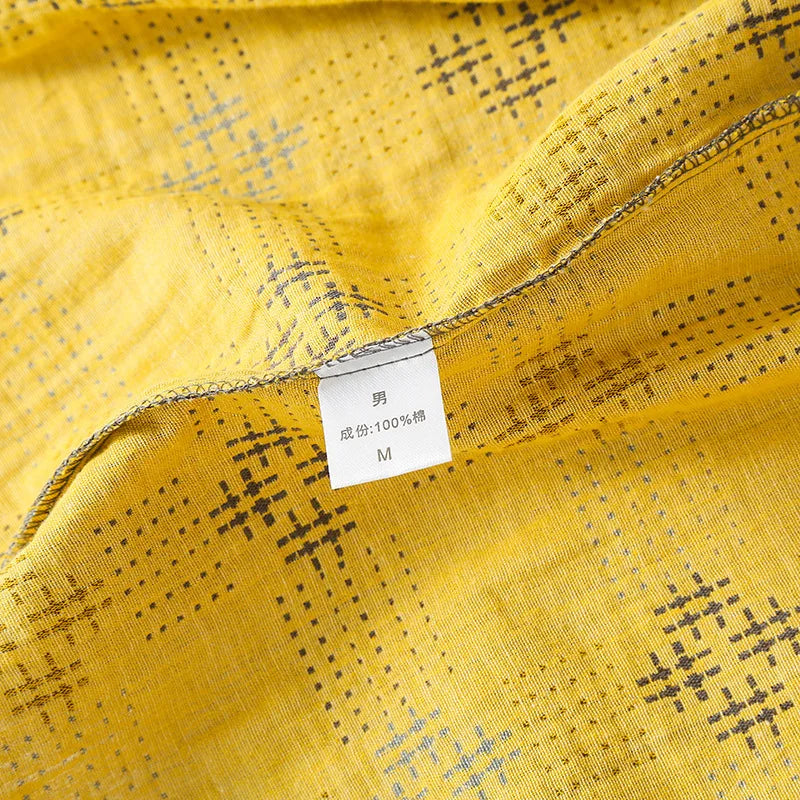Mens Cotton Kimono Robe Mid Calf Summer Bathrobe Plus Size Loungewear V-Neck Woven Jacquard Pajamas